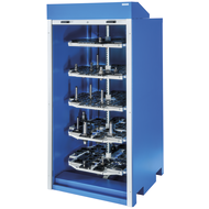 CNC-Schrank RotaRex® mit Sichttüren RAL7035/5012